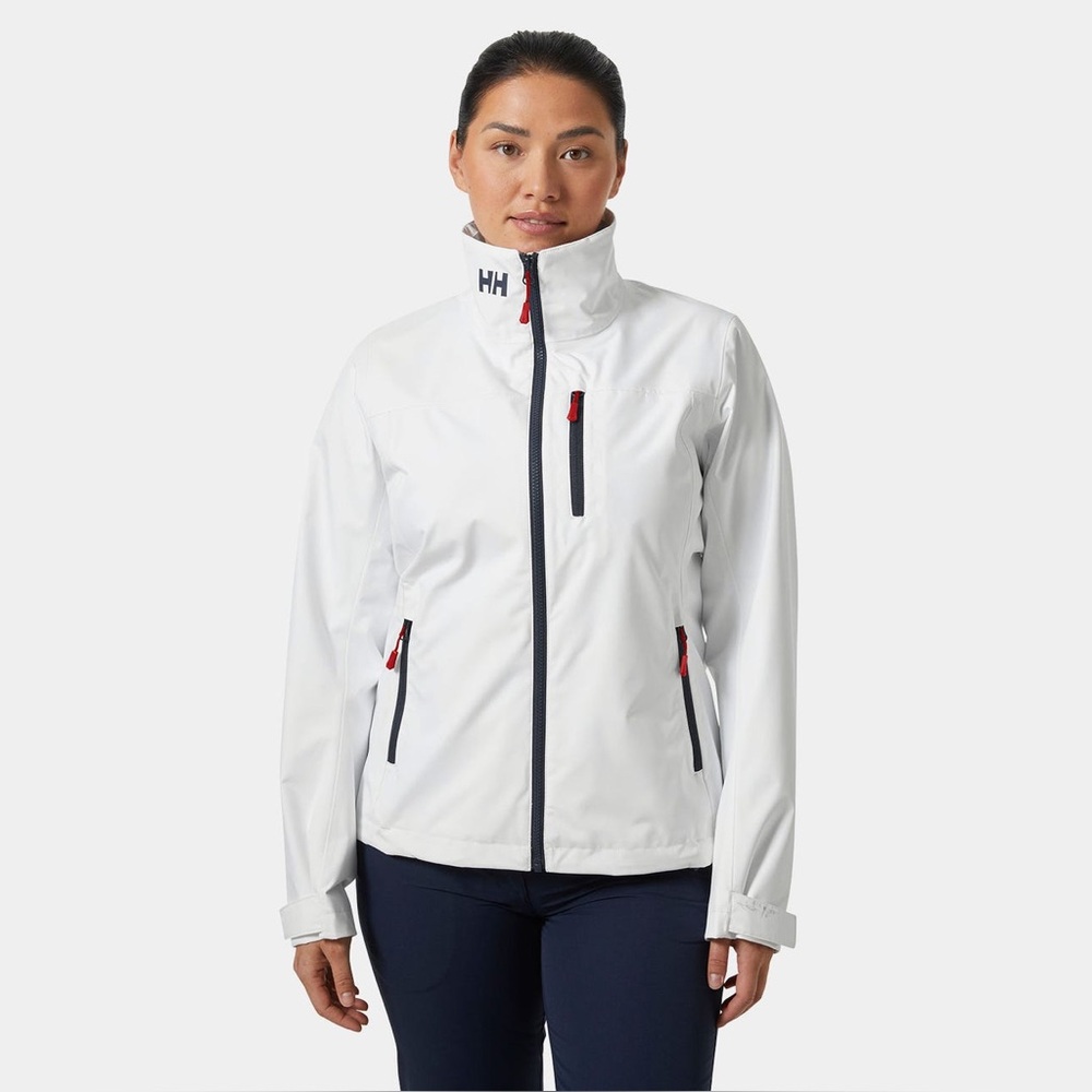 Helly Hansen Women's White Snow/Rain Jacket - Red and Black Accents